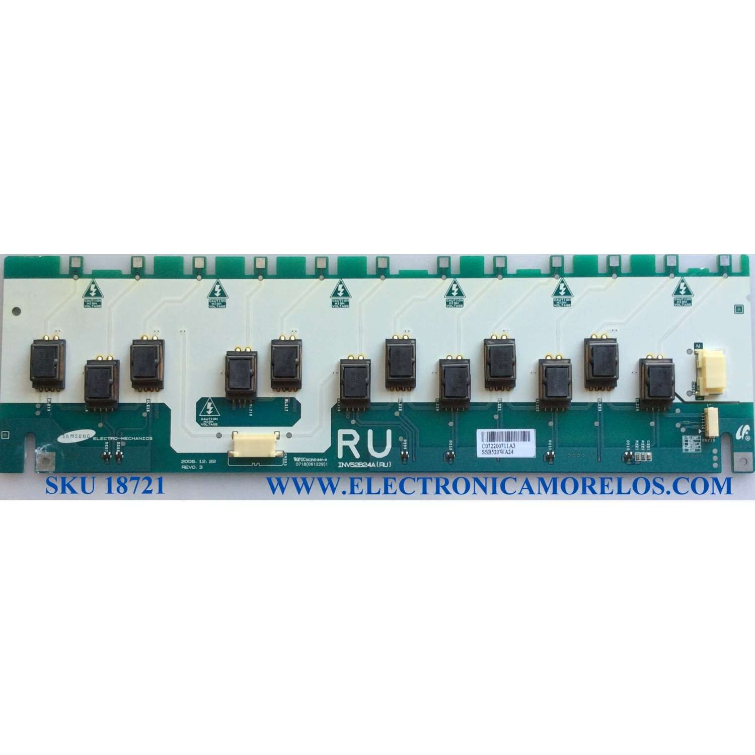 BACKLIGHT / SAMSUNG INV52B24ARU / INV52B24A (RU) / SSB520WA24 / REV0.3 / PANEL LTA520HA03 / MODELOS LNT5265FX/XAA / LNT5265F